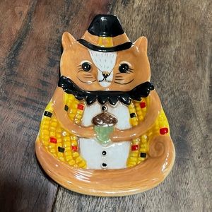 NWT Johanna Parker Harvest Critter Squirrel Plate / Thanksgiving Fall Decor
